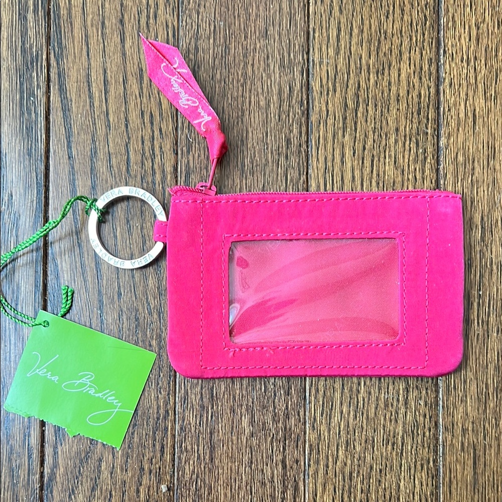 Vera Bradley Pink ID Holder with Clear Window